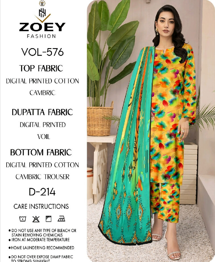 Zoey brand 3pcs cotton cambric