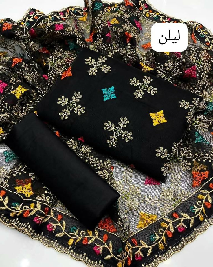 Linen embroided dress