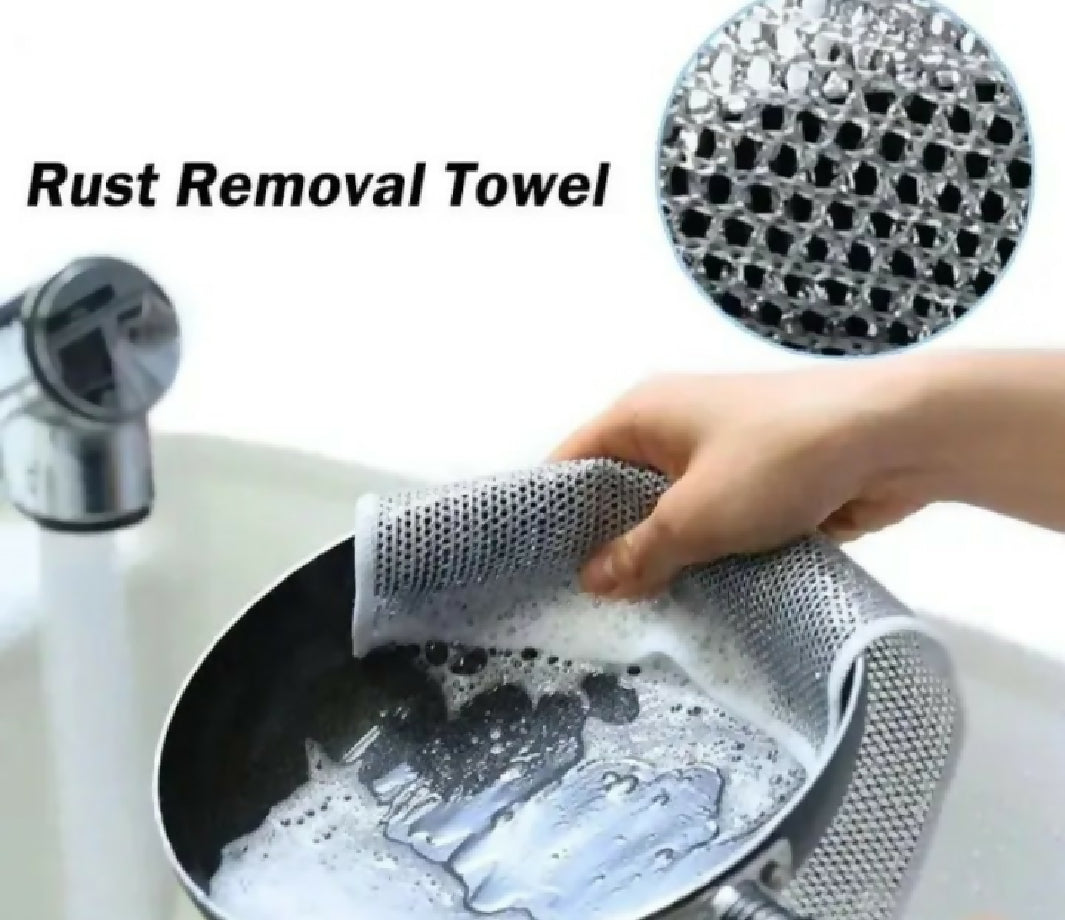 Pack of 5 kitchen steel mesh wire dish washer