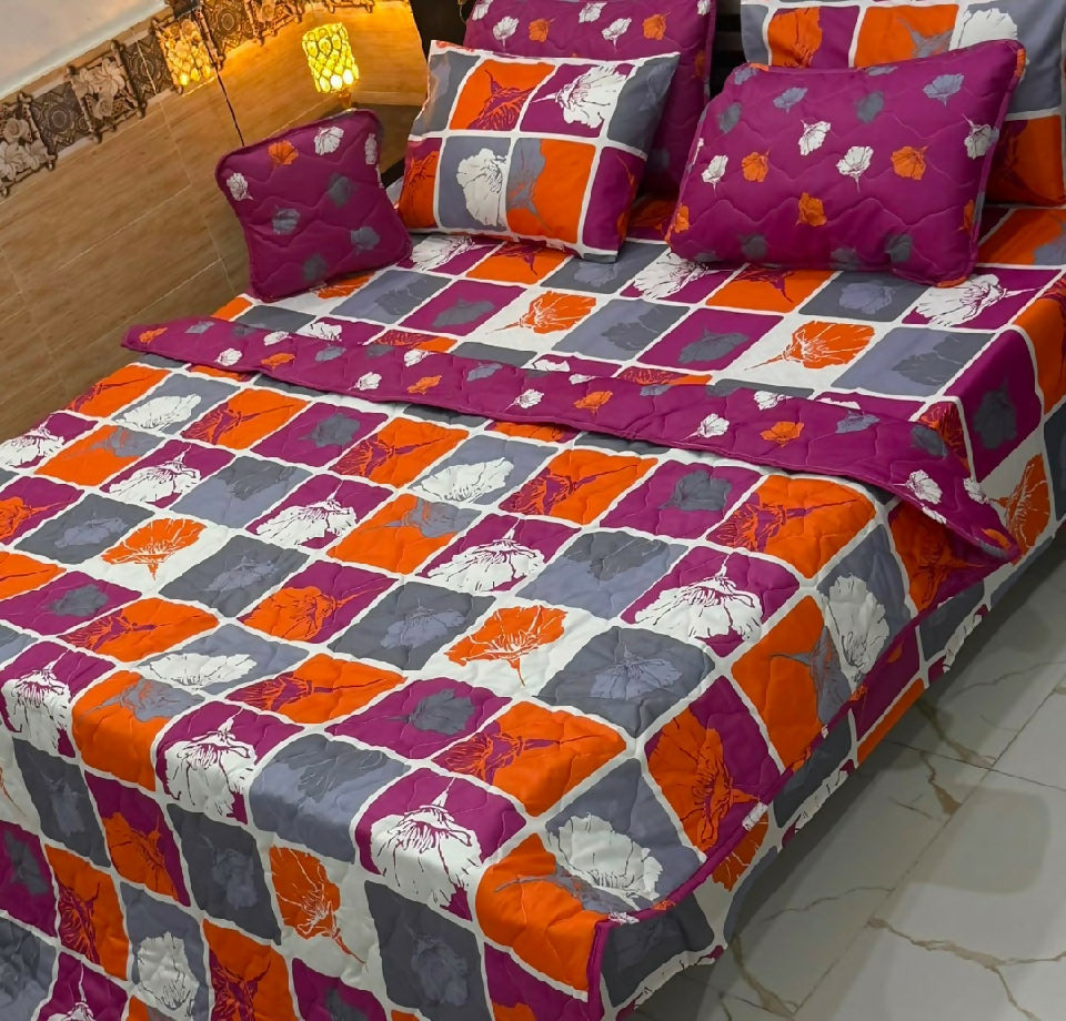 7pc printed comforter set
