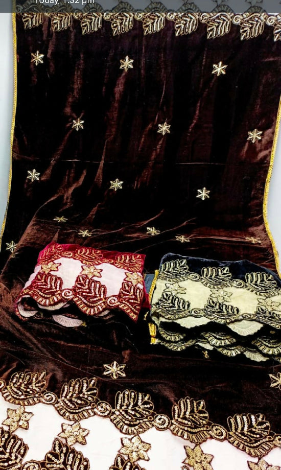 Winter velvet shawl collection