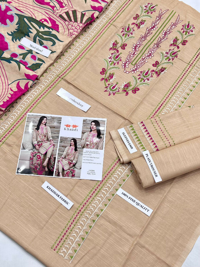 Khadi with winter wool shawl