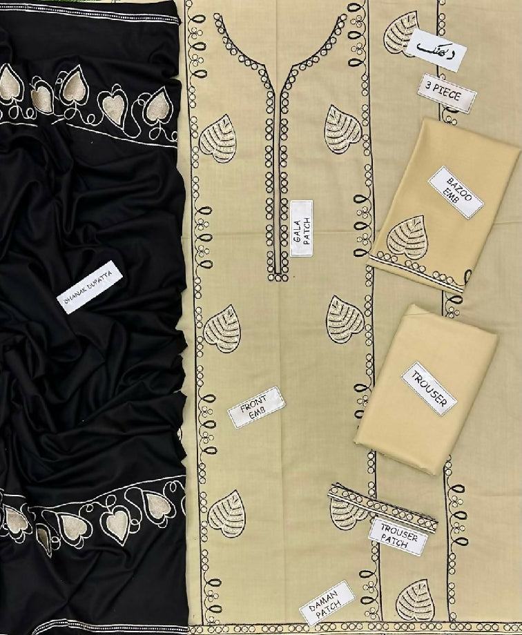 Dhansk embroidery unstiched dress