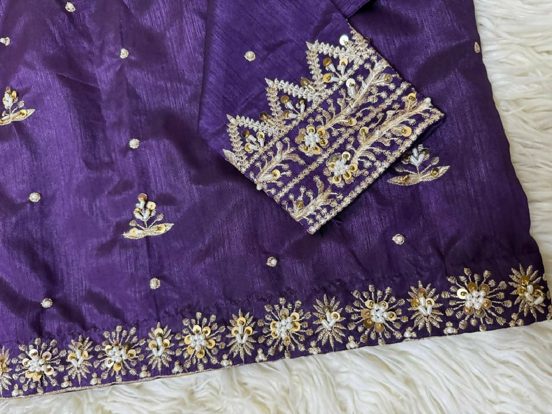 Pure raw silk lehnga choli