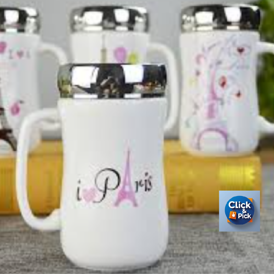 Luxury Mirror Lid Cup – Stylish Tea & Coffee Mug with Decorative Cover
