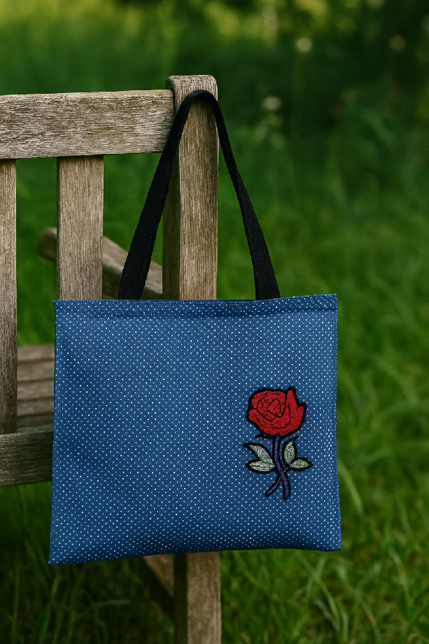 Rose Charm Tote Bags
