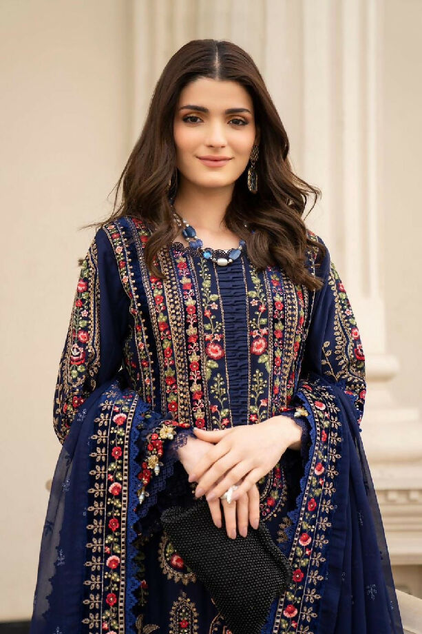 Embroidered Dhanak Three Piece winters