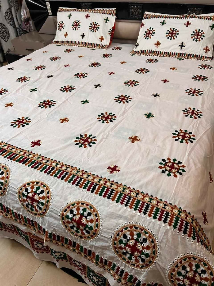 Embroidered bedsheets
