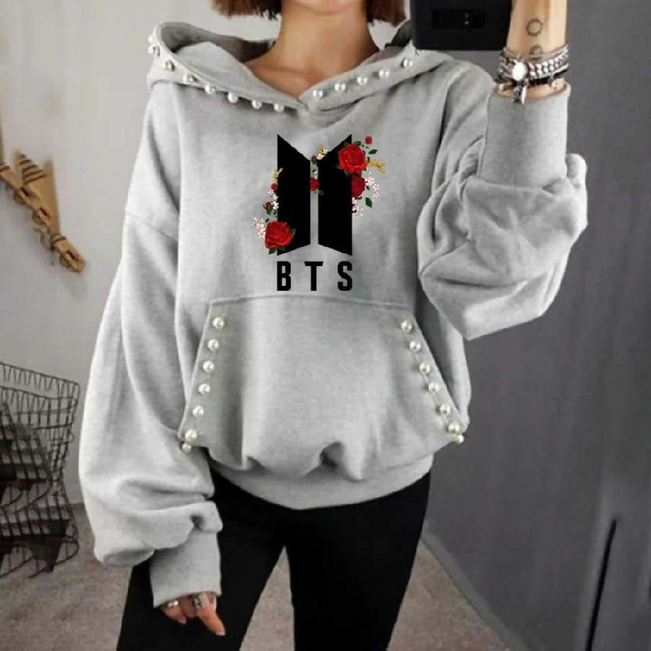 Women pearls casual hoodie