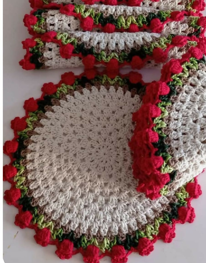 Crochet Table Mats (Set of 6)