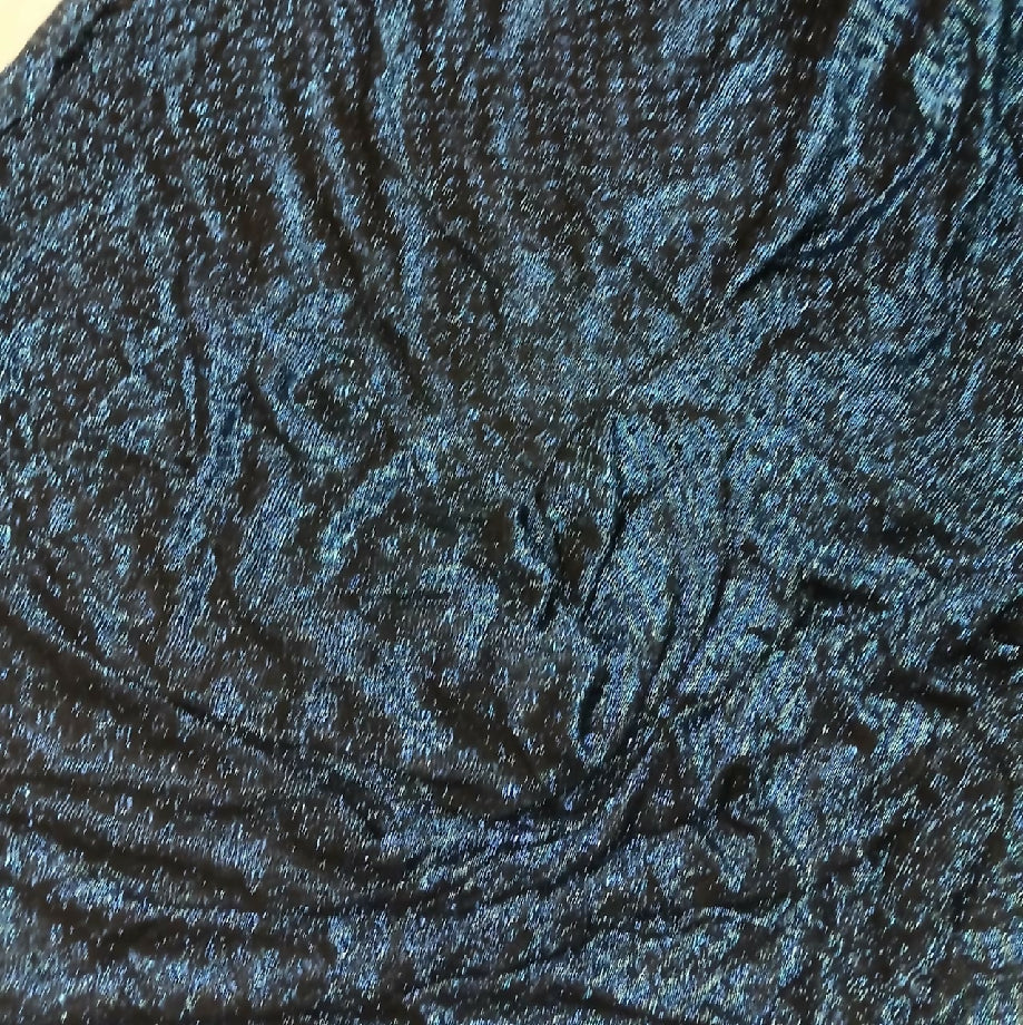 Blue Iridescent Chevron Knit Fabric (Imported Fancy Shirt or Kurta Material)