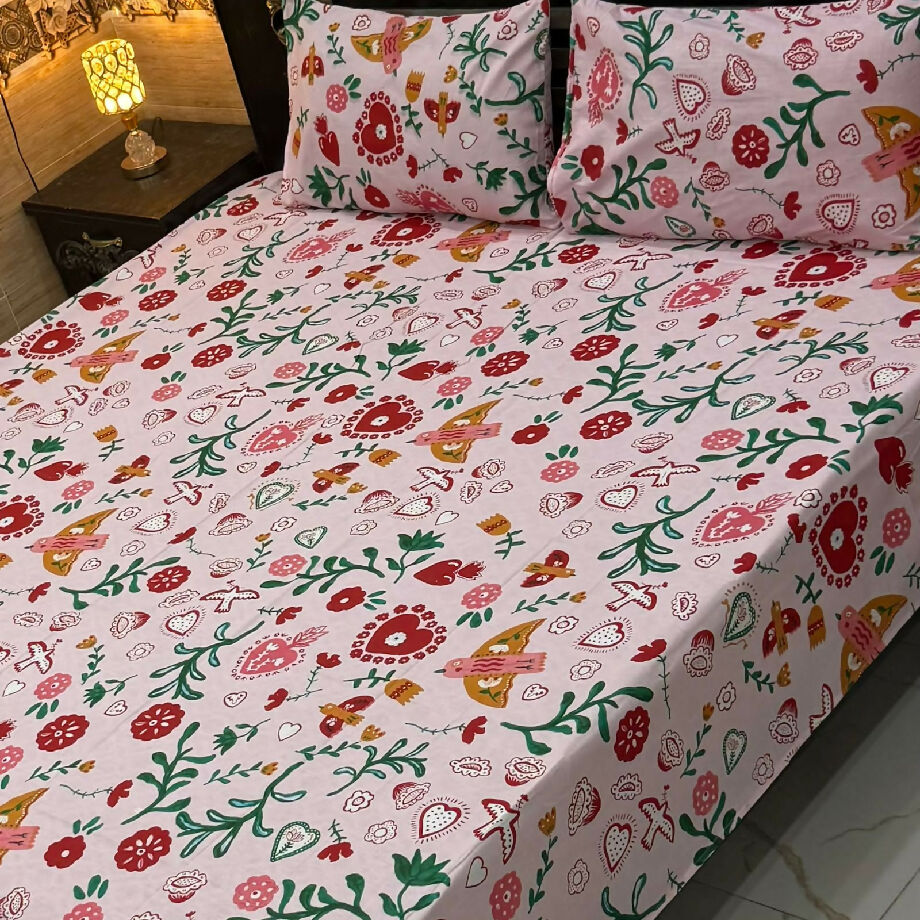 Double Bed King Size Cotton Bedsheet