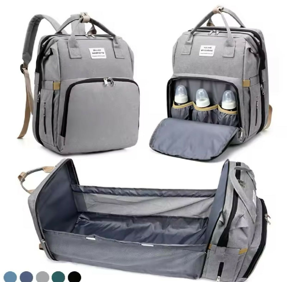 Bag ? 2 in 1 Branded Traveling High Quality mother baby bag ? ✨ Too Much capacity ✨ Use : traveling' picnic ✨ High Quality ✨ Size : big size ✨ 2 colour ✨ Easy to Carry ✨ Light Weight