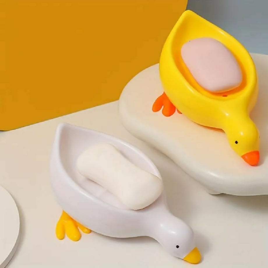 Duck Shape Soap Tray – Quick Drain Thick Plastic Holder
