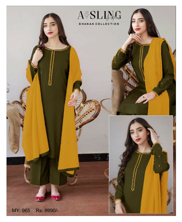 *? _WINTER'S COLLECTION_ ?* ? *CATEGORY : DHANAK 2PC EMBROIDERED* > DHANAK EMBROIDERED COLLECTION