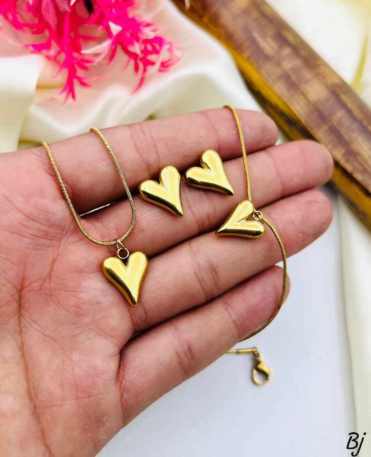 Jewellery sets heart aesthetic necklace, earrings and bracelet set
