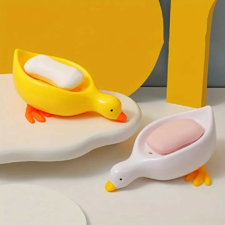 Duck Shape Soap Tray – Quick Drain Thick Plastic Holder