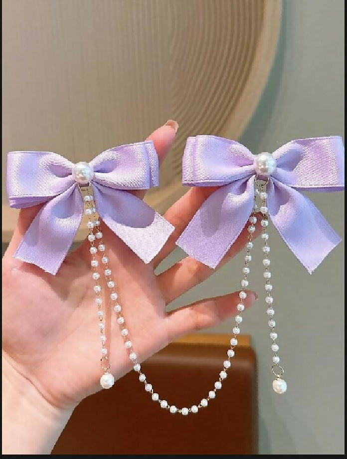 bows Duck Bill Clip Bobby pin bb princess Fringe Pearl Clip
