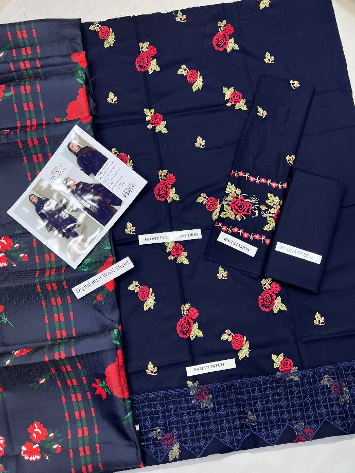 Baroque dhanak dress