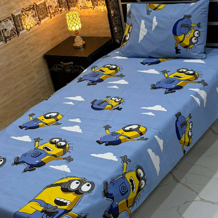 4pc cotton single pair bedsheet