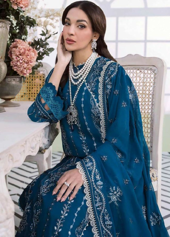 Unstitched Embroidered Dhanak Three piece