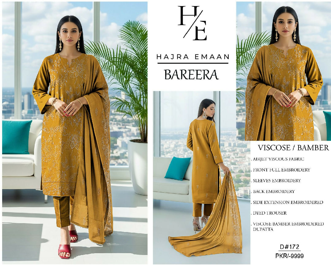 Winter collection 2025 3pcs embroidered