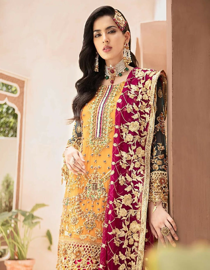 Emaan adeel chiffon suit