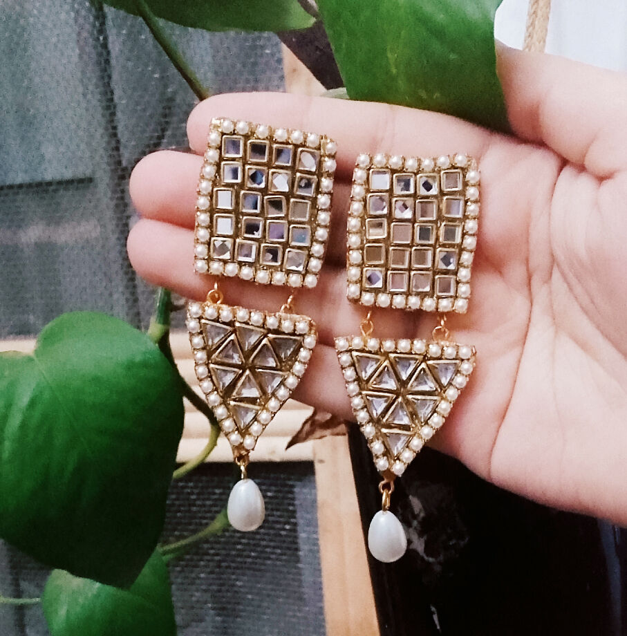 Handmade Kundans Earrings