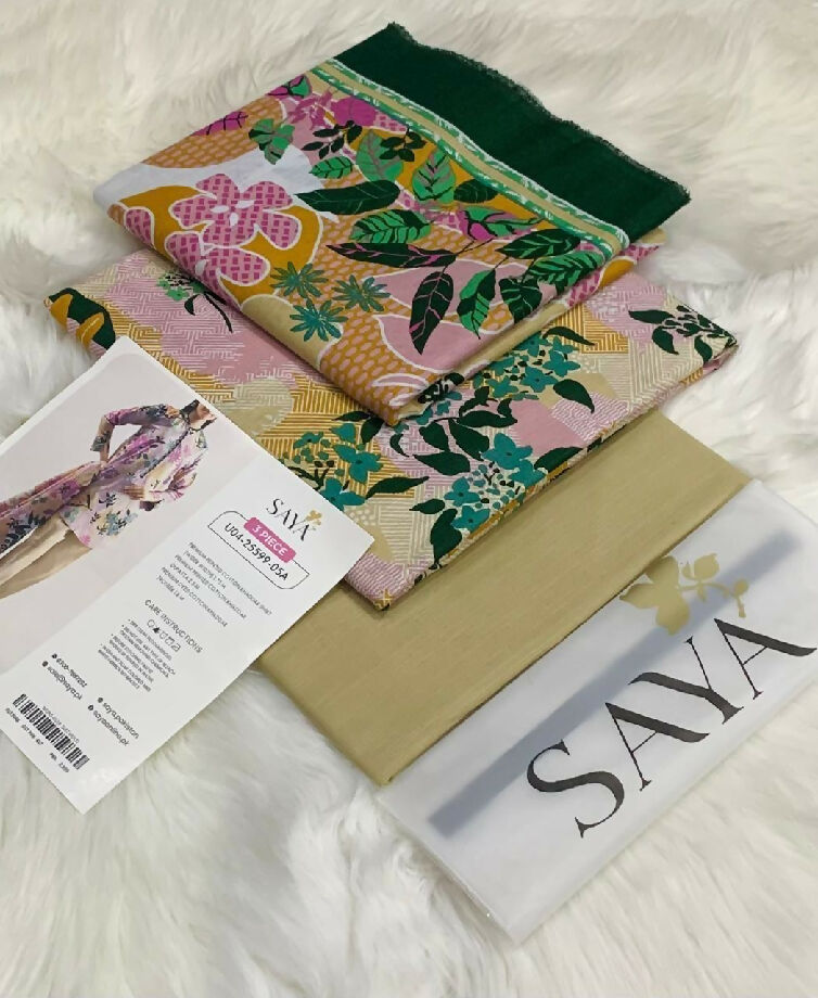 Unstitched Printed Soft Khaddar Three Piece