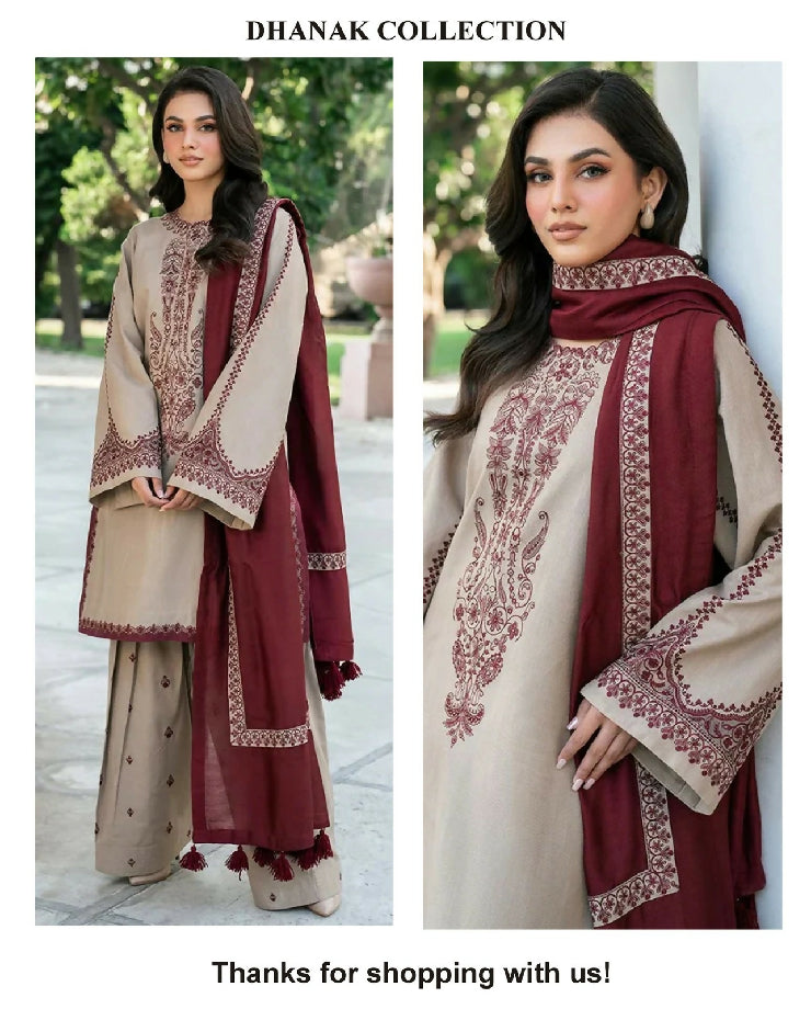 ?? *DHANAK 3PC* ?? *MOST HIT* LUXURY WINTER COLLECTION 2025