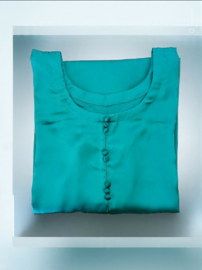 : Ferozi Shamoz Silk Suit with Printed Organza Dupatta