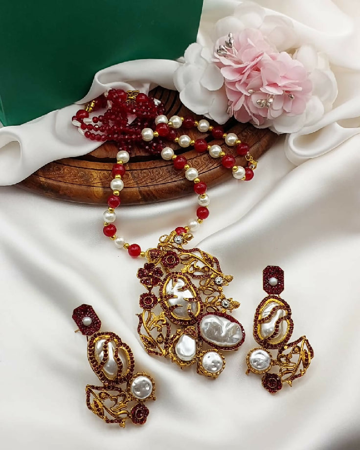 Turkish mother pearl mala set