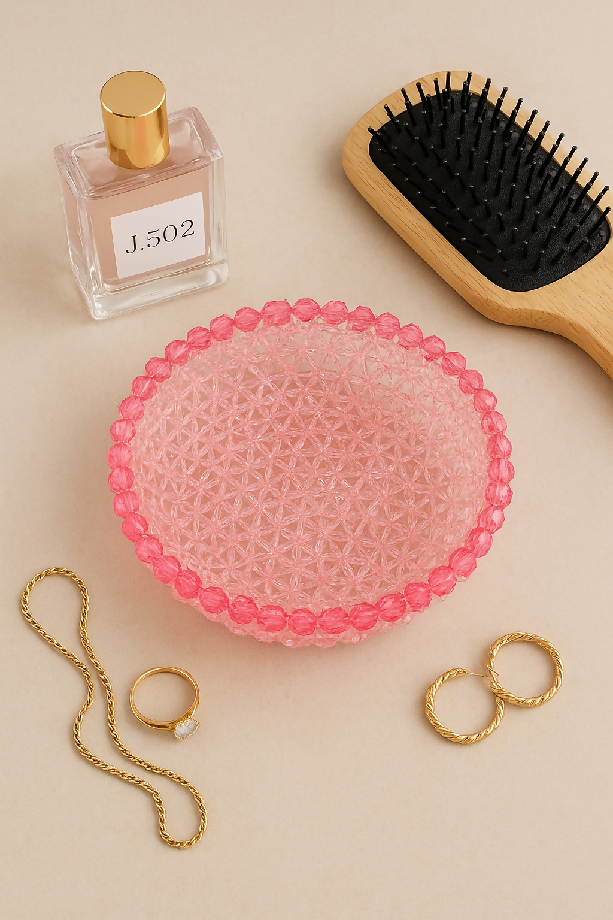 Beaded Vanity Tray/Fruit Basket