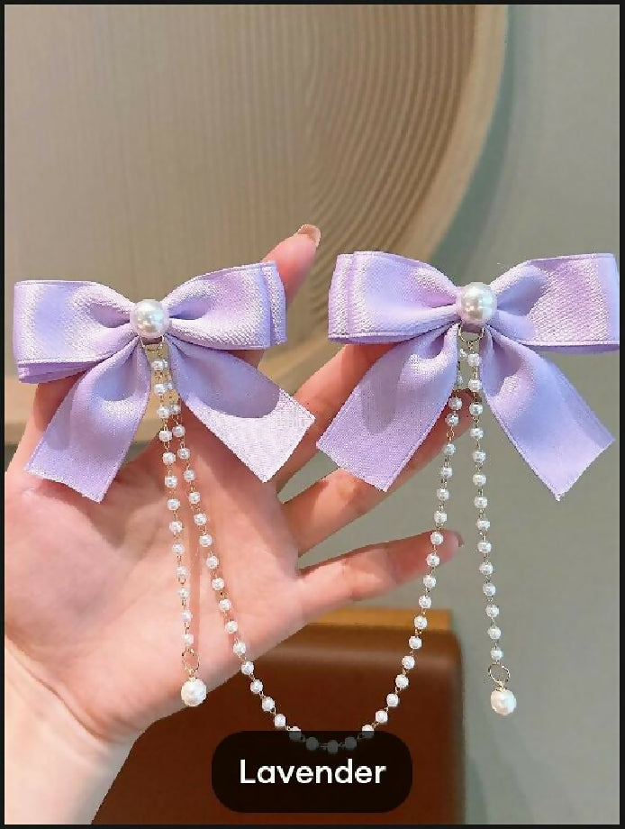 bows Duck Bill Clip Bobby pin bb princess Fringe Pearl Clip