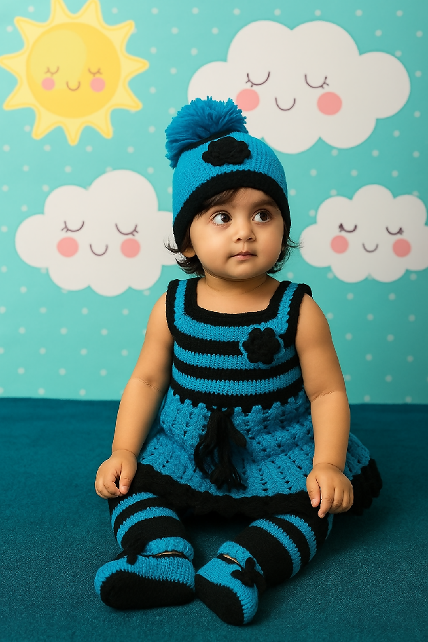 Blue Sky Crochet Baby Outfit