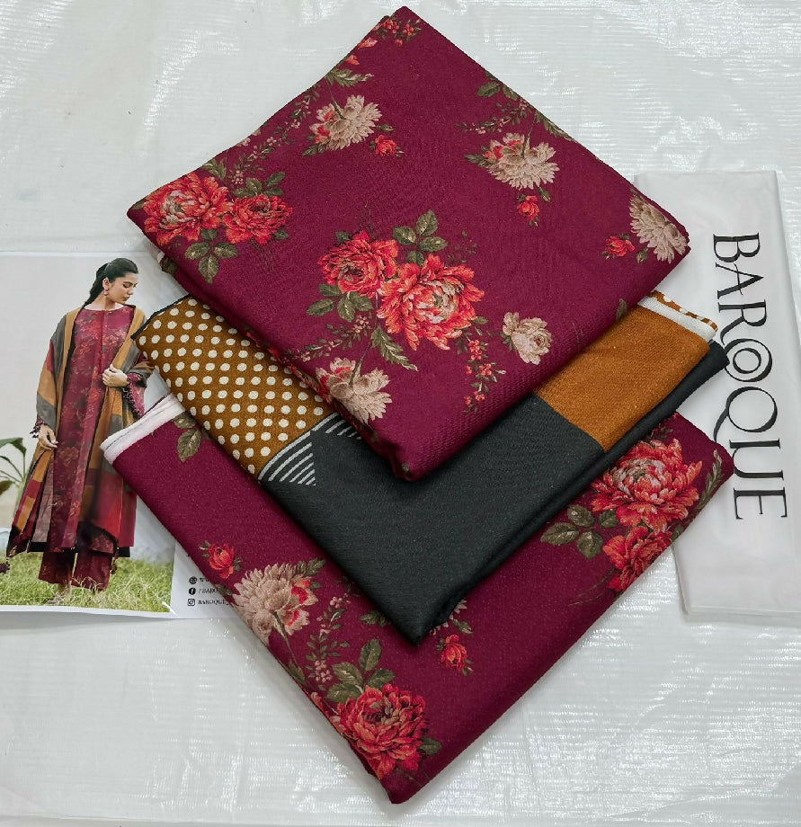 Unstitched PURE KARANDI Three Piece