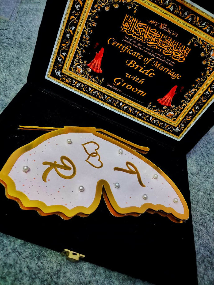 ✨ Butterfly Nikkah Frame with Box✨