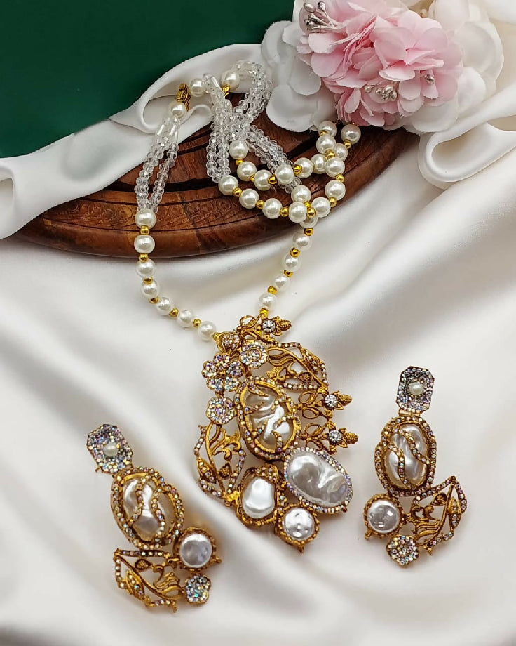 Turkish mother pearl mala set