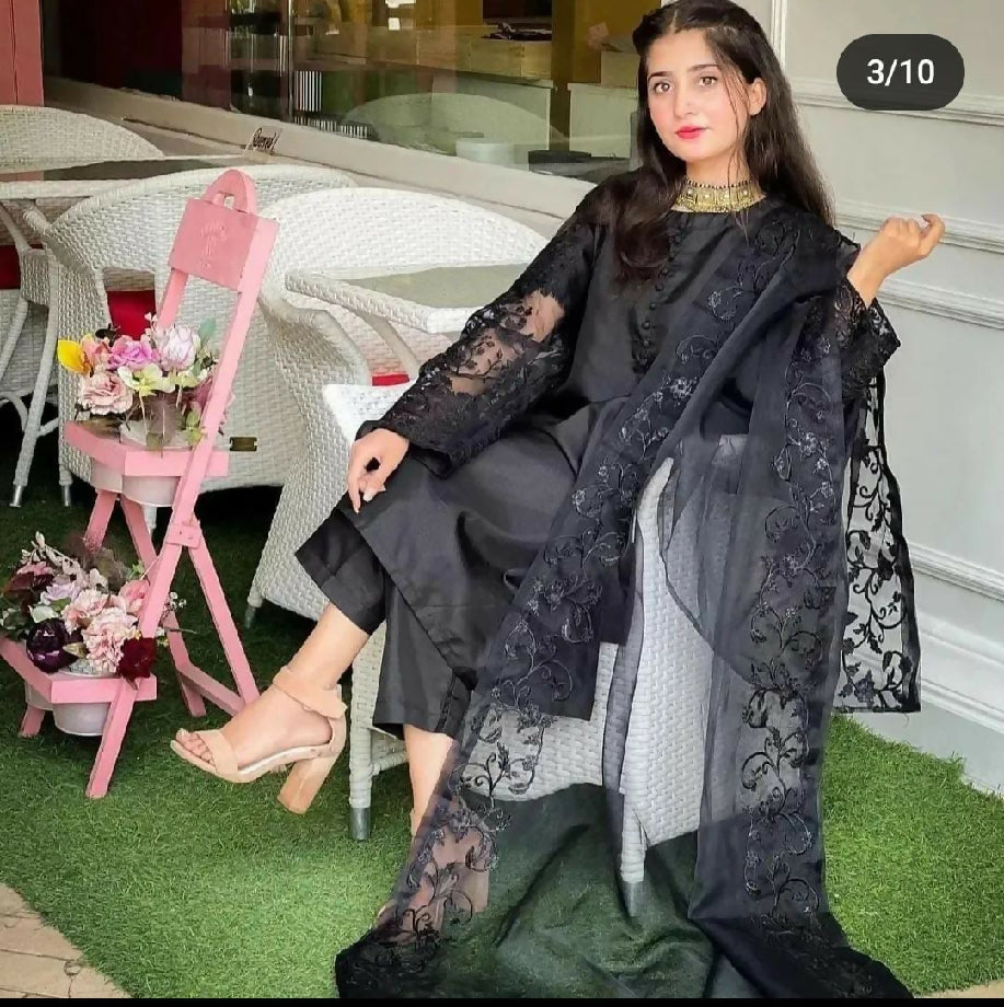 3 piece embroidered suit