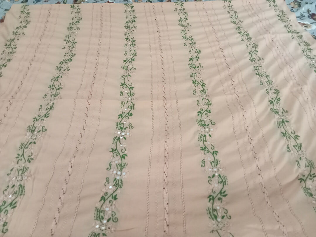 Heavy Hand Embroidered Swiss Chader