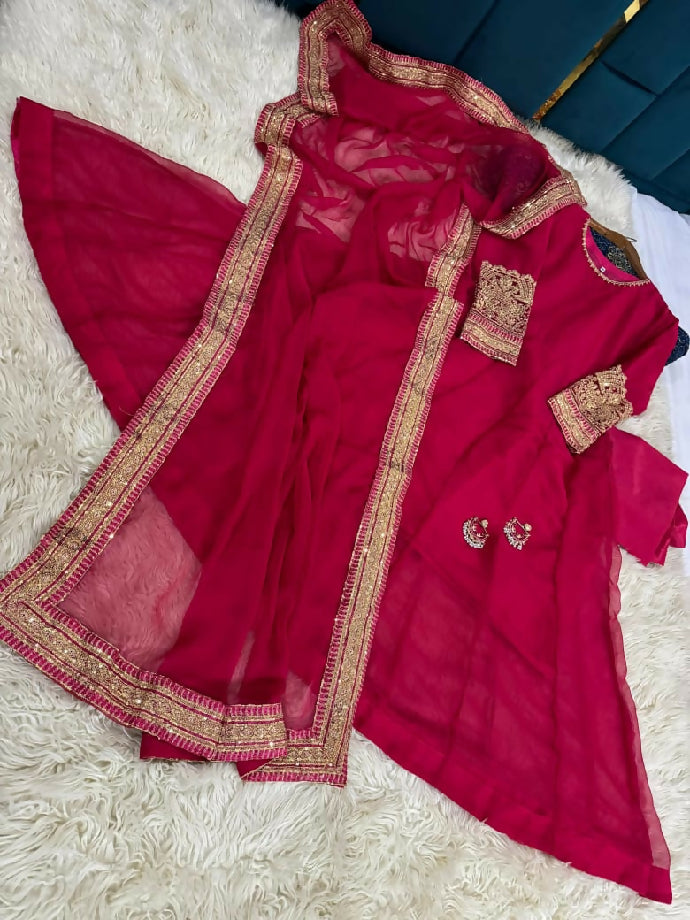 Chiffon Embroidered Maxi