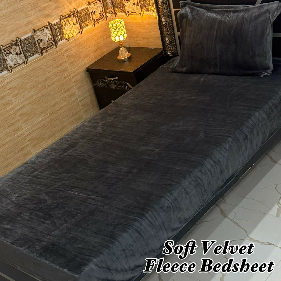 Soft velvet fleece bedsheet
