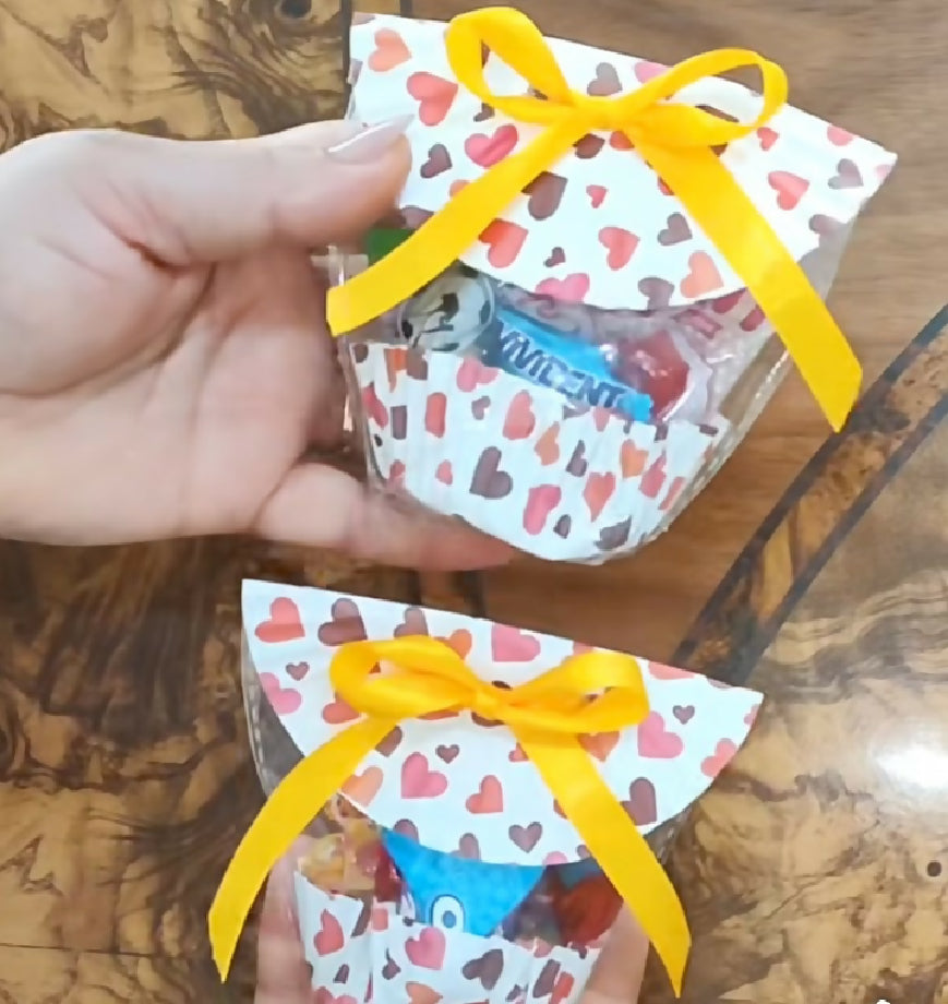 "Elegant Tulle & Gold Hoop Wedding/Nikkah Favor Pouches"