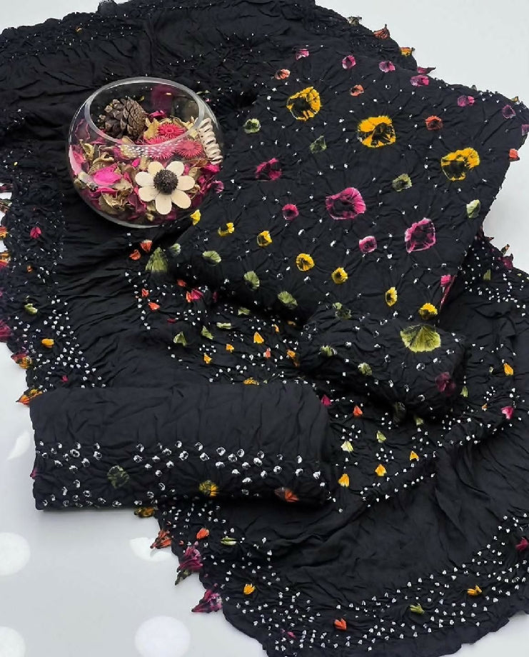 Chunri tie and dye suit