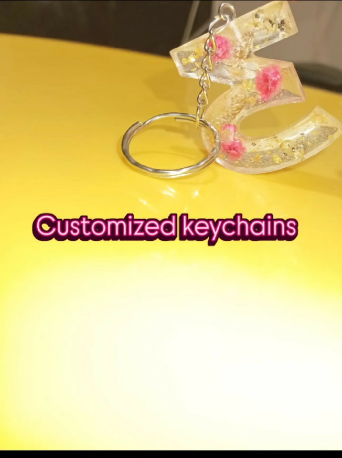 Luxury mixed colors resin keychains
