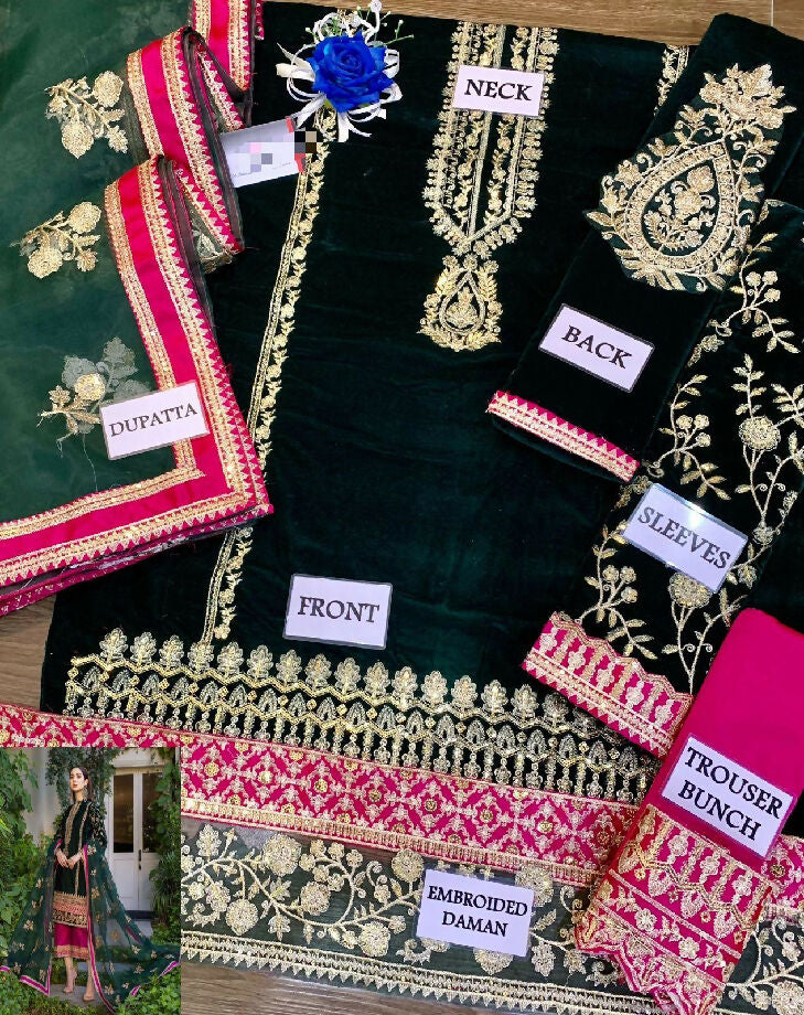 Velvet Embroided suit