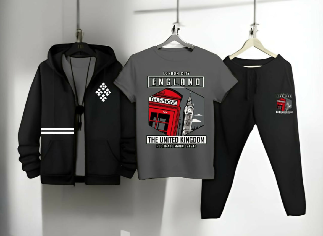 3pc fleece jackets suit for boys