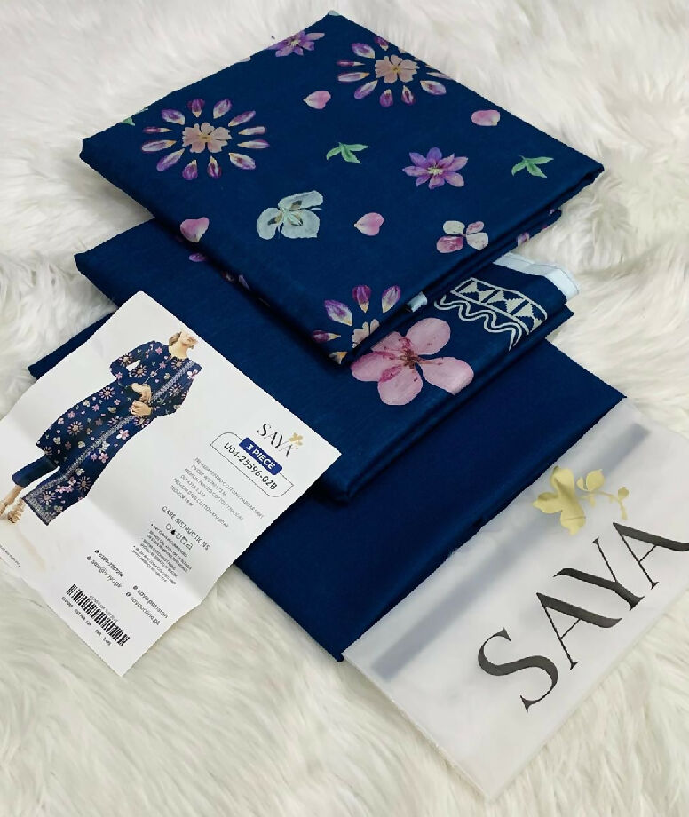 Unstitched Printed Soft Khaddar Three Piece