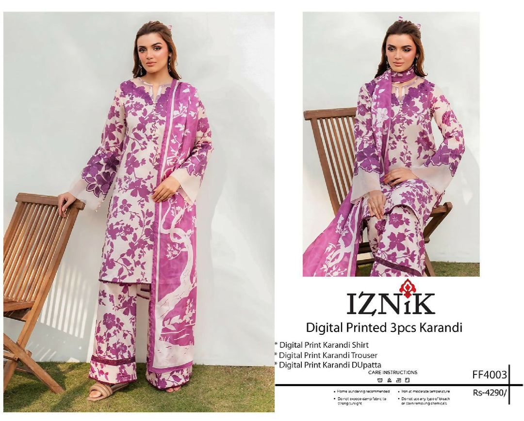 Winter 2025 Luxury Pure Karandi Collection – Digital Print 3 Piece Airjet Suit