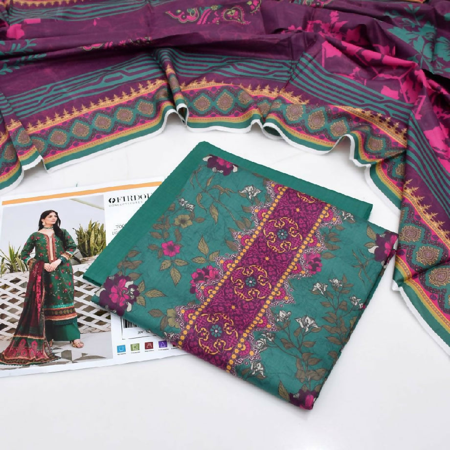 Firdos original printed lawn drss